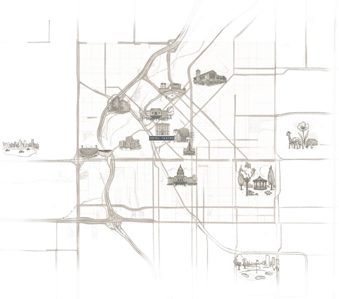 Denver Colorado Sketch Map