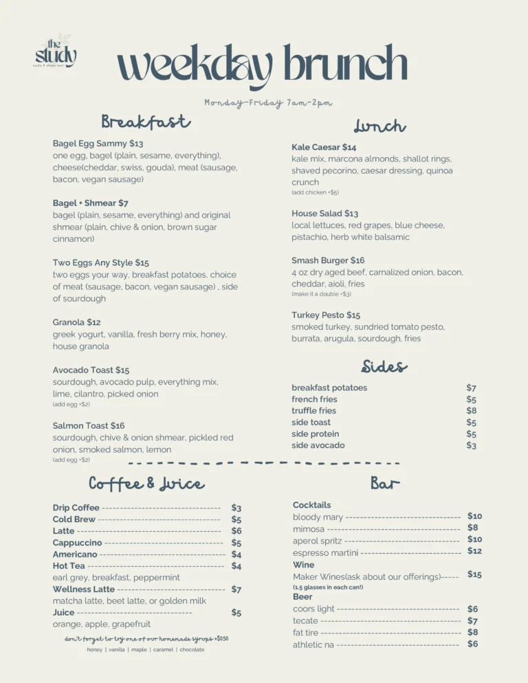 The Study Menu